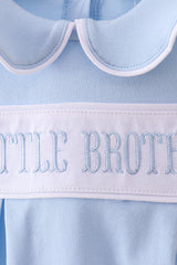 Blue litter brother embroidery bubble