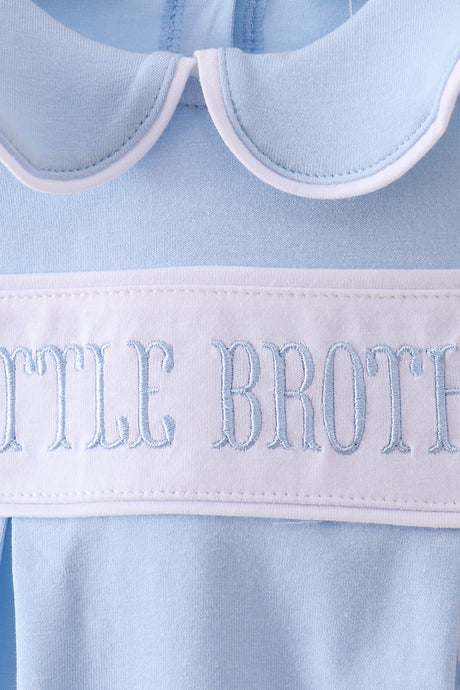 Blue litter brother embroidery bubble