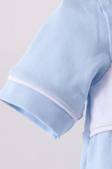 Blue litter brother embroidery bubble