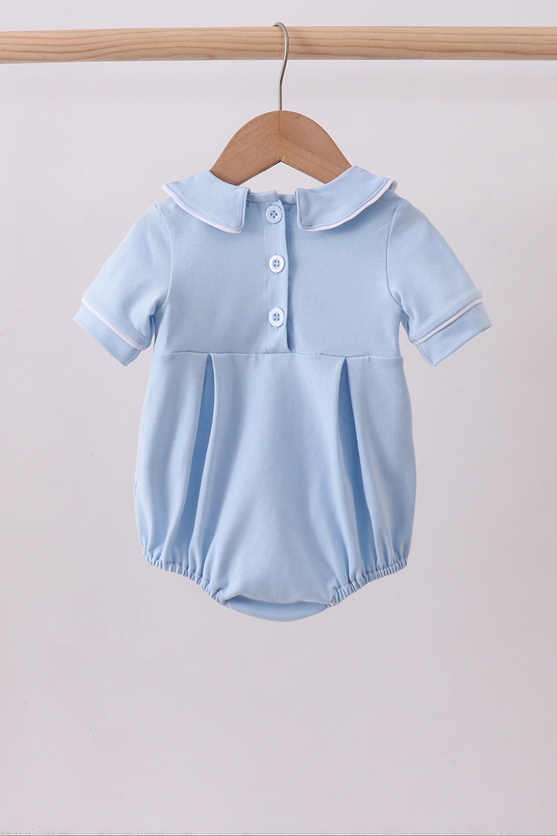 Blue litter brother embroidery bubble