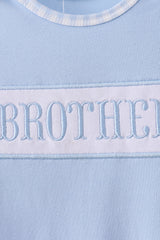 Blue brother embroidery gown