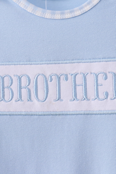 Blue brother embroidery gown