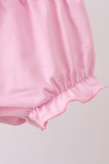 Floral print little sister smocked bloomer set