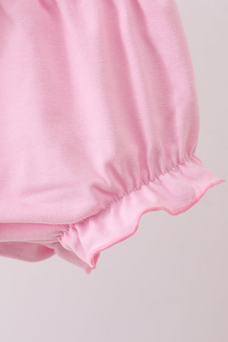 Floral print little sister smocked bloomer set