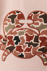 Camouflage crab applique shorts set