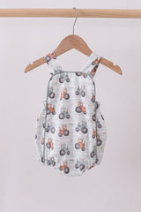 Blue tractor print bubble