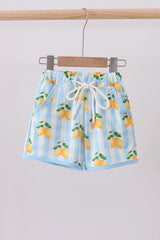 Blue lemon swim trunks