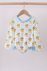 Blue bow lemon rashguard