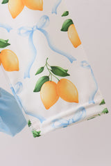 Blue bow lemon rashguard