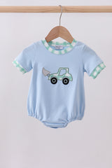 Blue engineering vehicle applique bubble