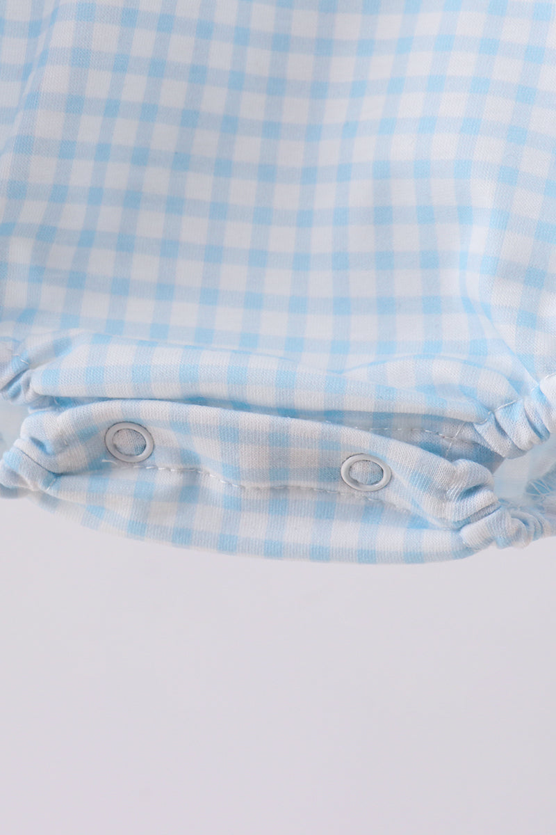 Blue watermelon embroidery bubble