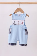 Blue sailboat embroidery jonjon