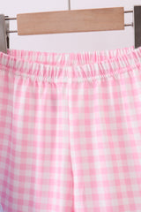 Blue sailboat embroidery jacquard shorts set