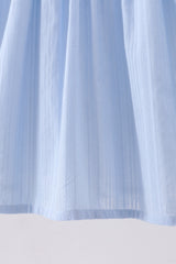 Blue sailboat embroidery jacquard dress