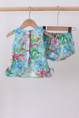 Green tropical garden bow bloomer set