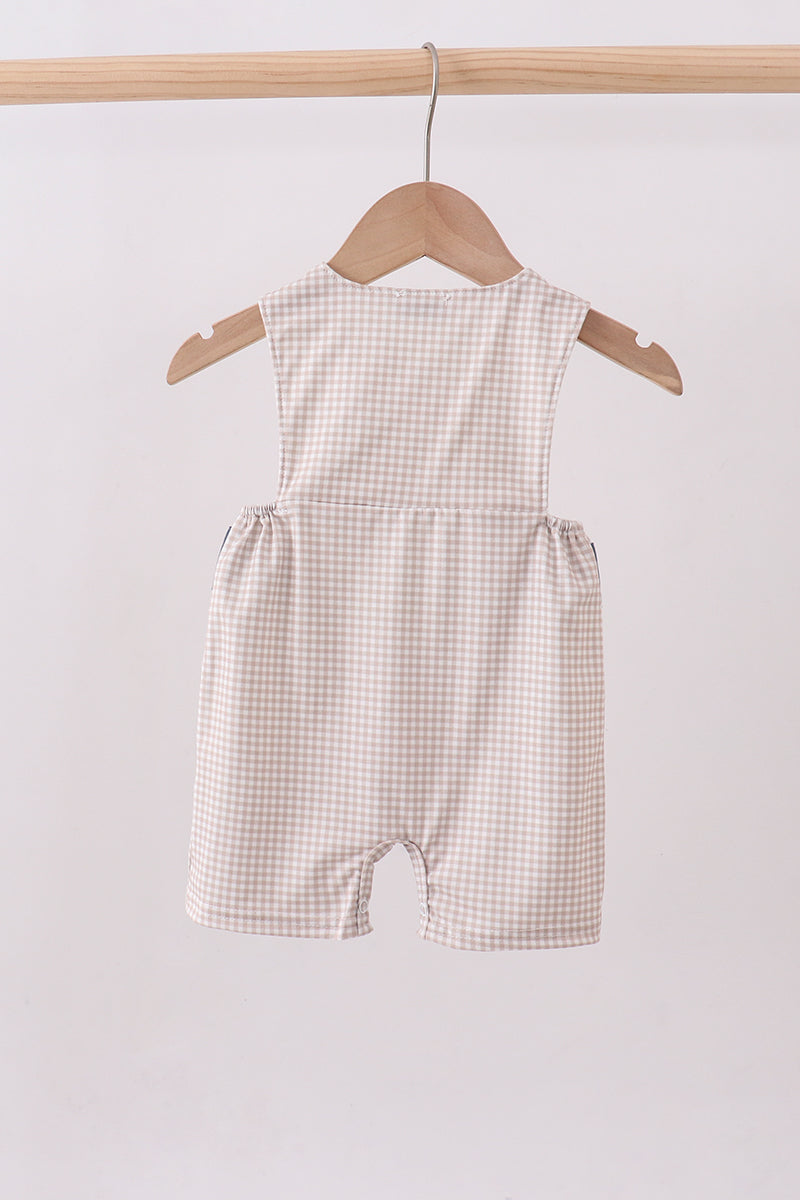 Sports ball embroidery gingham jonjon