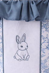 Blue bunny floral ruffle basket
