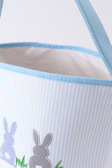 Blue stripe bunny basket