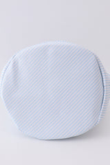 Blue stripe bunny basket