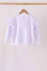 White bow sequin mom&me sweatshirt