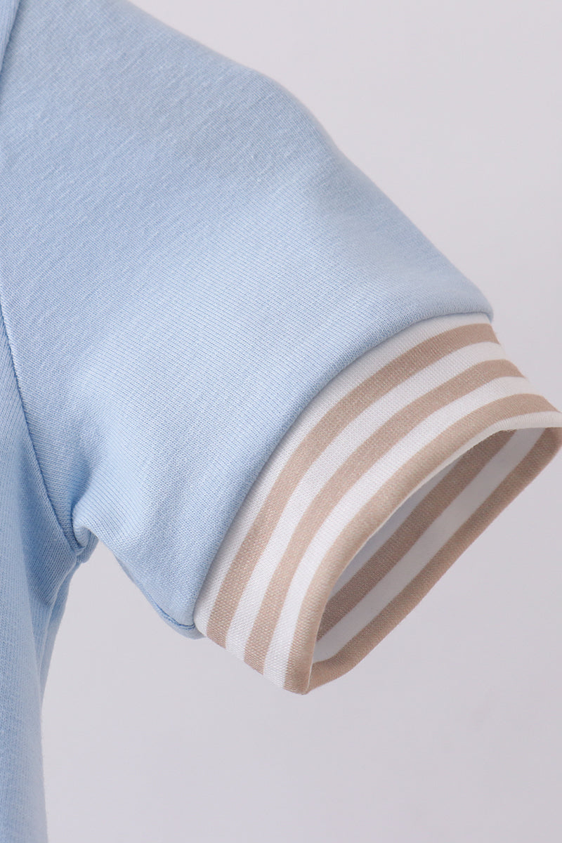 Blue bunny applique bubble