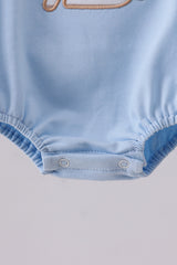 Blue bunny applique bubble