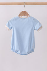 Blue bunny applique bubble