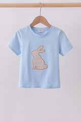Blue bunny applique top