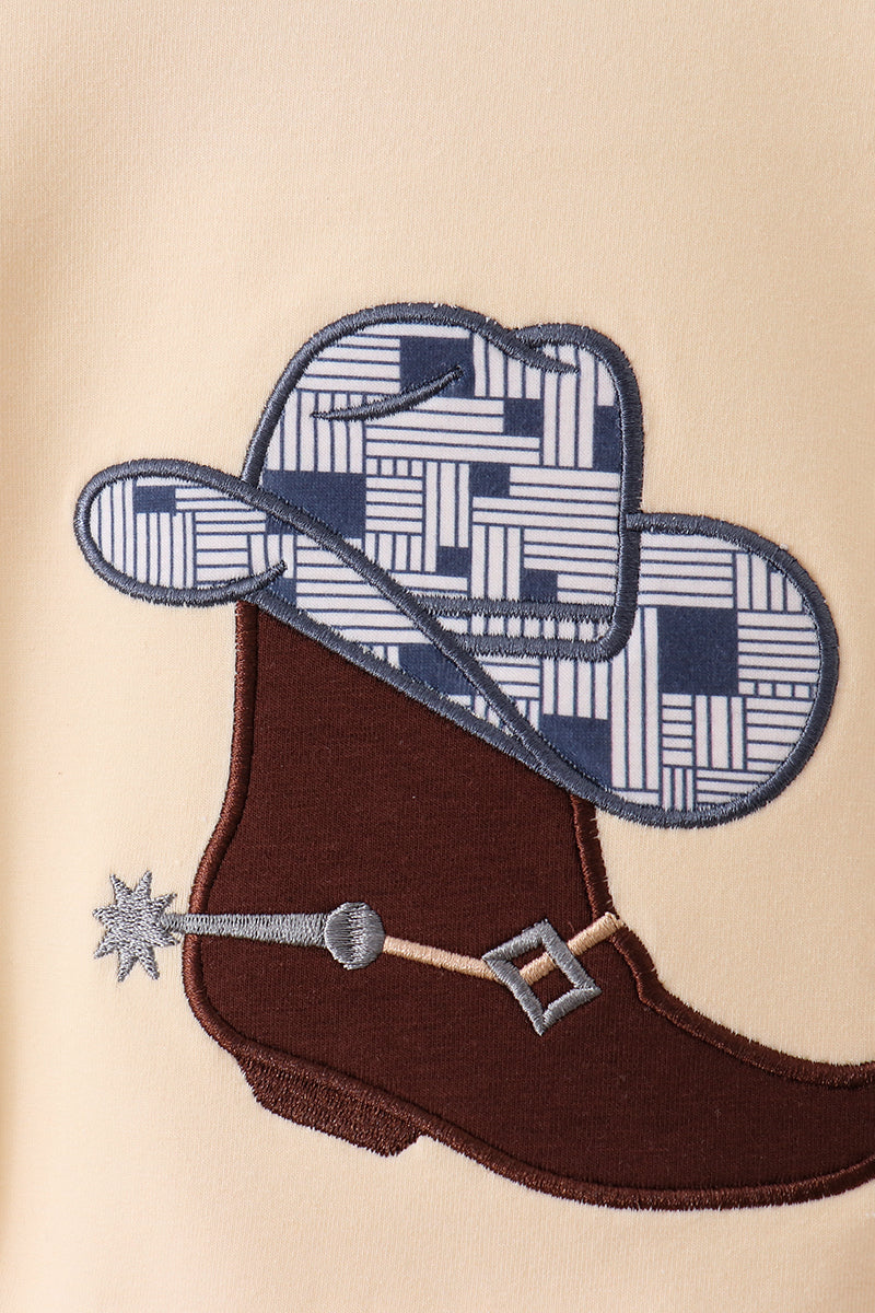 Khak boot applique bubble