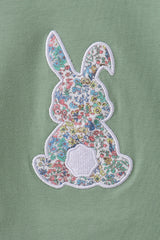 Sage bunny applique bloomer set