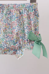 Sage bunny applique bloomer set