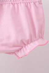 Floral bunny applique ruffle bloomer set