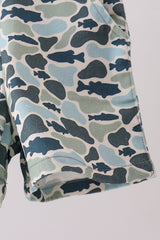 Camouflage denim overall