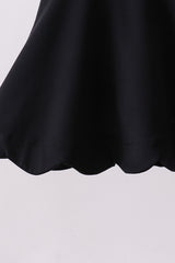 Black scalloped active  mom&me dress