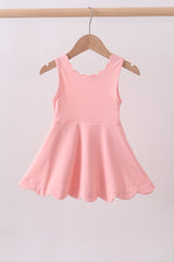 Pink scalloped active mom&me dress