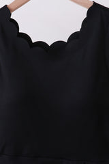 Black scalloped active  mom&me dress