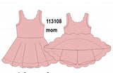 Pink scalloped active mom&me dress