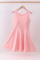 Pink scalloped active mom&me dress
