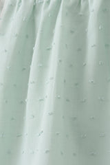 Green swiss dot cross sheep ruffle shorts set