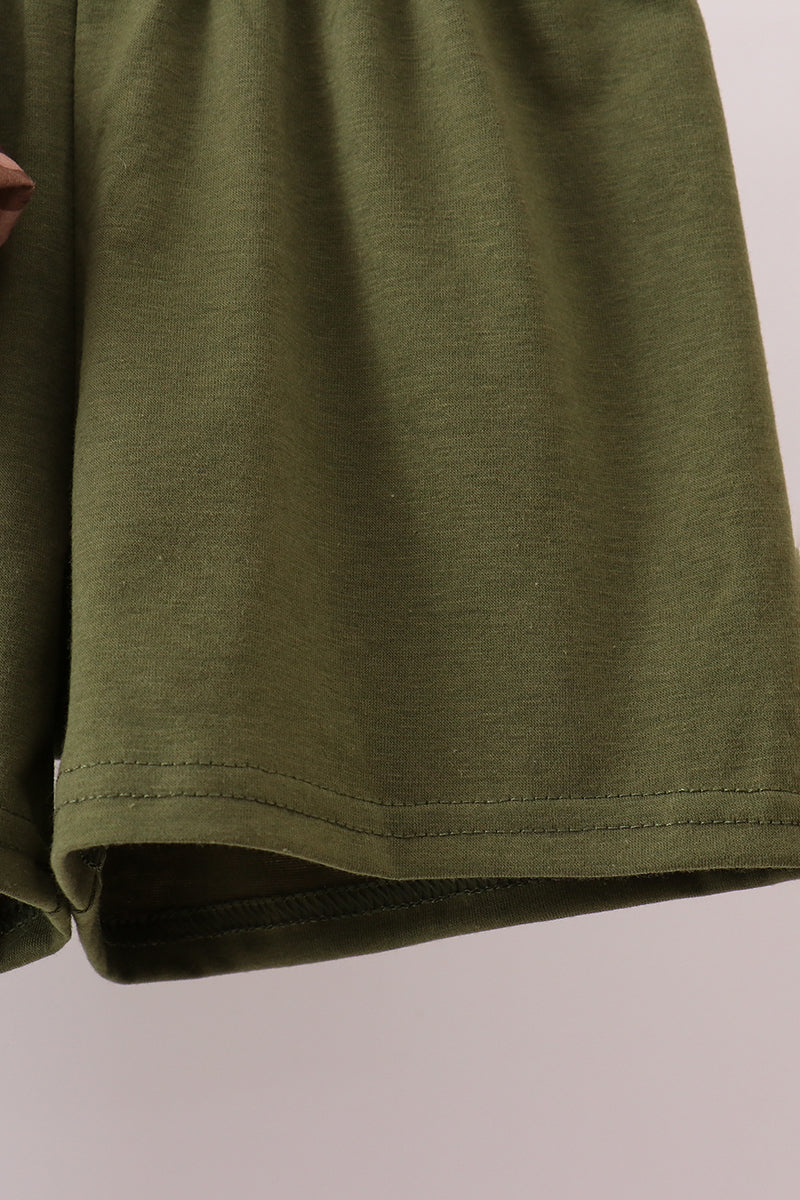 Camouflage print pocket shorts set