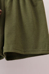 Camouflage print pocket shorts set