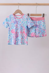 Marine creature bamboo pajama set