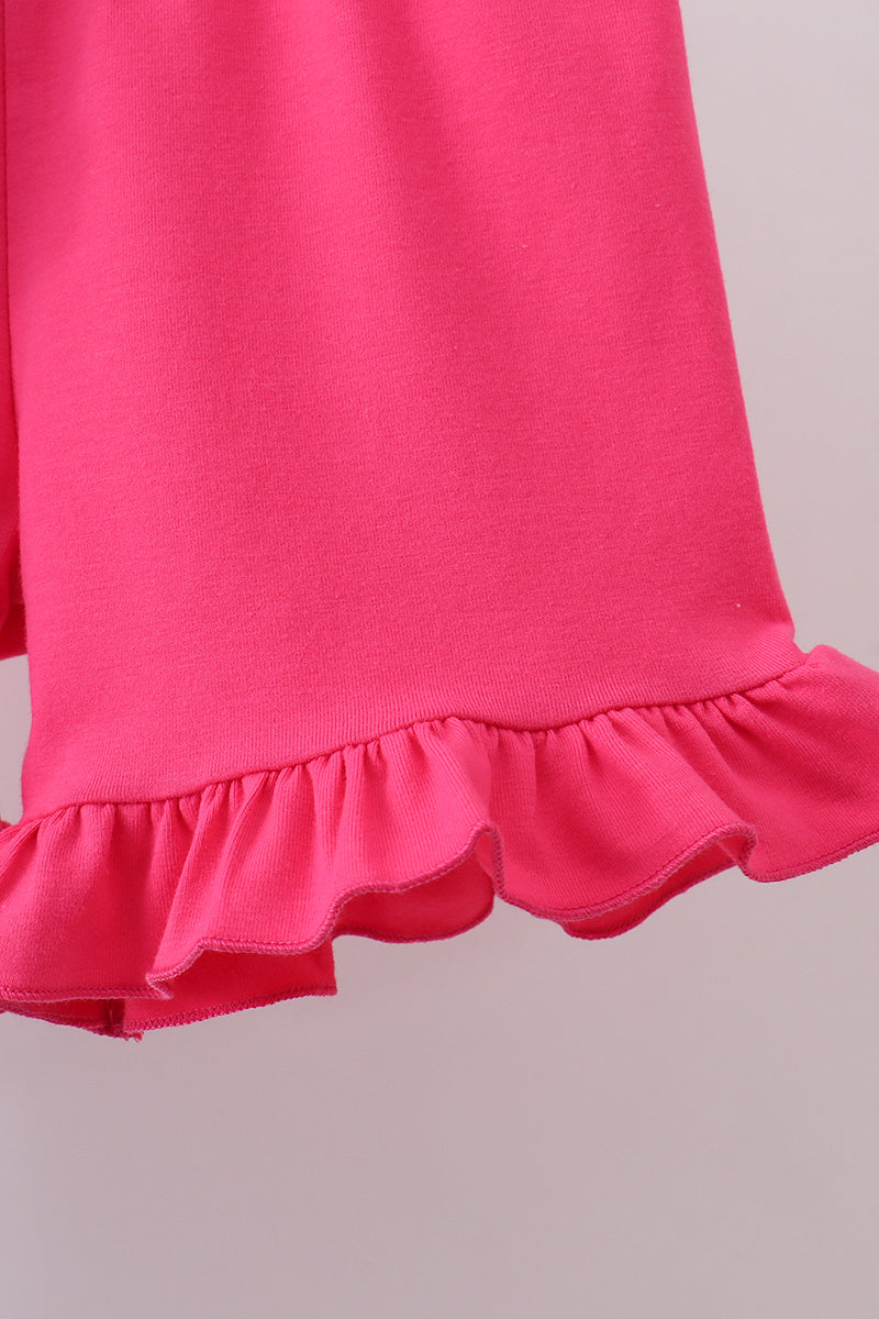 Mint island bloom 2pc ruffle shorts set