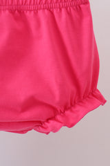 Mint island bloom ruffle bloomer set