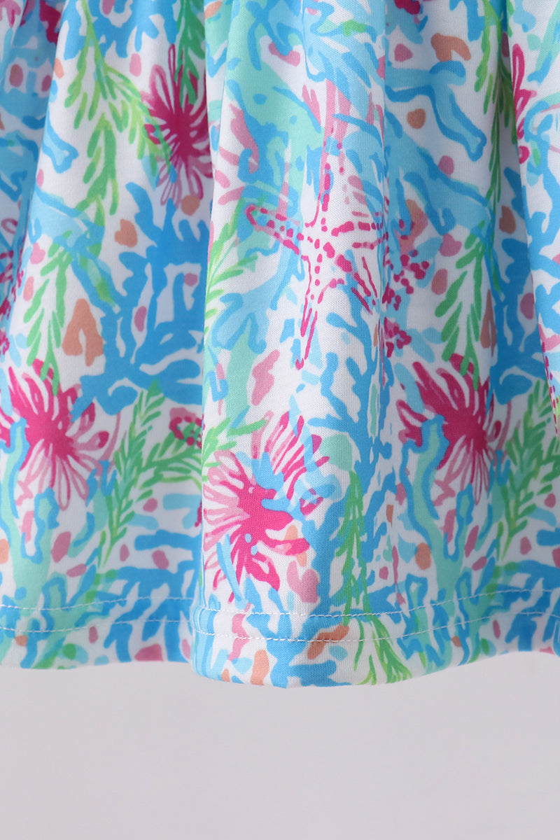 Mint island bloom ruffle bloomer set