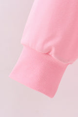 Pink Patriotic hand-sewn bow mom&me sweatshirt