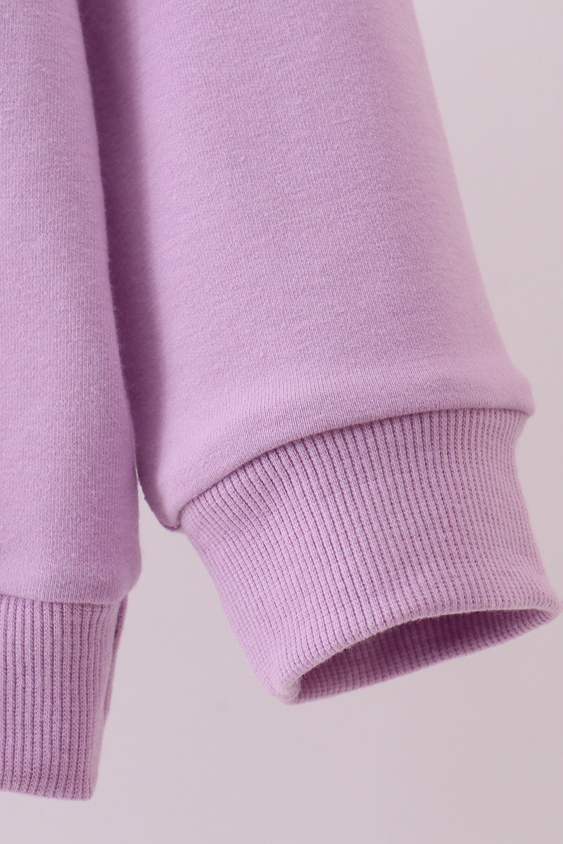 Purple Patriotic hand-sewn bow mom&me sweatshirt