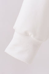 Cream Patriotic hand-sewn bow mom&me sweatshirt