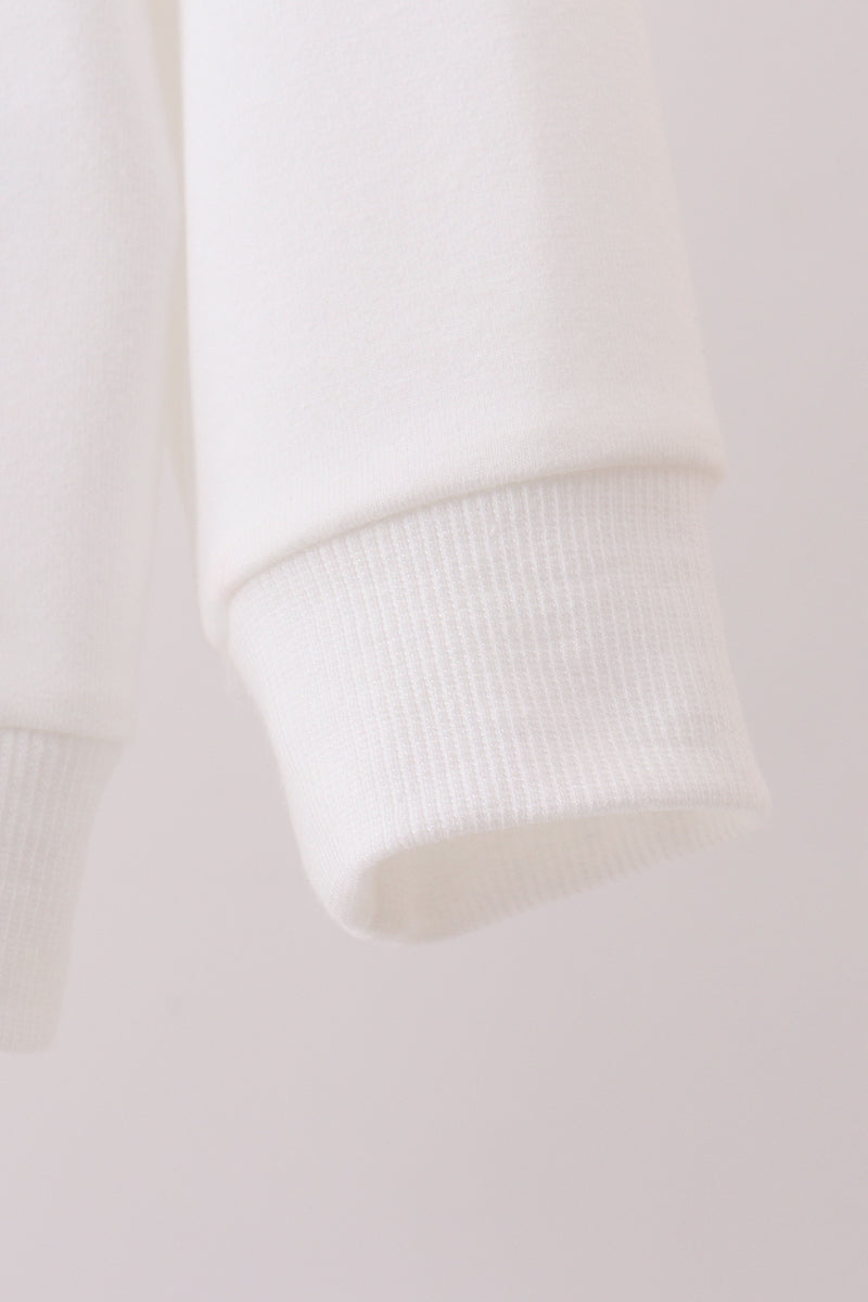 Cream Patriotic hand-sewn bow mom&me sweatshirt