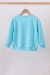 Blue bow hand-sewn mom&me sweatshirt